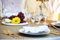 Catering restaurant event service. set table at party Royalty Free Stock Photo