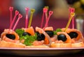 Catering - salmon with olive appetizer