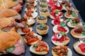 Catering sandwiches at the event Royalty Free Stock Photo
