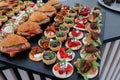 Catering sandwiches at the event Royalty Free Stock Photo