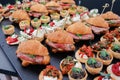 Catering sandwiches at the event Royalty Free Stock Photo