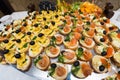Catering - served table with various snacks