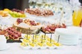 Catering service. snack at food court table during event Royalty Free Stock Photo