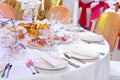 Catering service table decoration Royalty Free Stock Photo