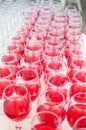 Catering services. glasses with wine in row background at restaurant party Royalty Free Stock Photo