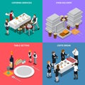 Catering Services Isometric Design Concept