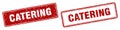 Catering stamp set. catering square grunge sign Royalty Free Stock Photo