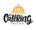 Catering vector logo badge Cater service lettering