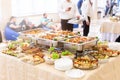 Catering wedding buffet for events. Food and celebration concept