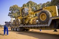 Caterpillar 140H - Chained Down