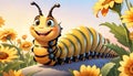 Caterpillar Cartoon character comedy smiling children book