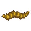 Caterpillar icon, insect, biology and entomology symbol Royalty Free Stock Photo