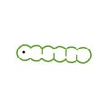 Caterpillar icon vector sign and symbol isolated on white background, Caterpillar logo concept