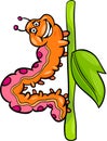 Caterpillar insect cartoon illustration Royalty Free Stock Photo
