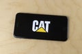 Caterpillar logo on a smartphone. Caterpillar designs, develops, engineers, manufactures, and markets machinery and engines