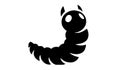 Caterpillar silhouette on white background Royalty Free Stock Photo