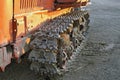 Caterpillar track of the old tractor Royalty Free Stock Photo