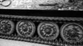 Caterpillar tracks of tank Royalty Free Stock Photo