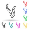 caterpillars multi color style icon. Simple glyph, flat vector of insect icons for ui and ux, website or mobile application