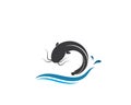 catfish vector icon illustration design Royalty Free Stock Photo