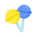 Cath a sight of this beautiful icon of lollipops, sugar hard candy mounted on stick