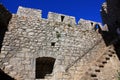 Cathar castle Peyrepertuse Royalty Free Stock Photo
