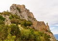 Cathare Castle of Peyrepertuse, a castle on the rock Royalty Free Stock Photo