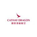 Cathay dragon logo editorial illustrative on white background