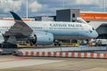Cathay Pacific A350 at gate Royalty Free Stock Photo