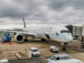 Cathay Pacific A350 at gate