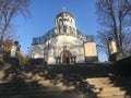 Cathedral of Alexandra Nevskogo in town Kamenec-podol`skiy in October.