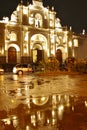 Cathedral of Antigua, Guatemala by Night