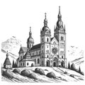 Cathedral Architecture in Landscape raster