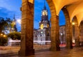 Cathedral of Arequipa at night, Peru Royalty Free Stock Photo