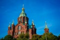 Cathedral of the Assumption, 1868. Arch. AM GORNOSTAYEV. The largest Orthodox cathedral in North and West Europe Royalty Free Stock Photo