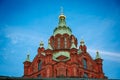 Cathedral of the Assumption, 1868. Arch. AM GORNOSTAYEV. The largest Orthodox cathedral in North and West Europe Royalty Free Stock Photo