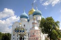 Cathedral of the Assumption of the Blessed Virgin Mary. Holy Trinity St. Sergius Lavra. Royalty Free Stock Photo