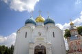 Cathedral of the Assumption of the Blessed Virgin Mary. Holy Trinity St. Sergius Lavra. Royalty Free Stock Photo