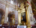 The Catholic Cathedral of the Assumption of the Virgin Mary and St. Stanislav in Mogilev. Belarus. The interior and exterior of