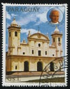 Cathedral of Asuncion and the portrait of Pope John Paul II