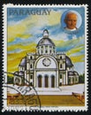 Cathedral of Asuncion and the portrait of Pope John Paul II