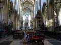 Historic minor basilica of German city Augsburg interior