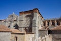 Cathedral of Avila. View from the ancient medieval walls of Avila`s fortress. Spain Royalty Free Stock Photo