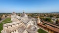 Cathedral and Baptistery of Pisa view from the leaning tower - Tuscany Italy Royalty Free Stock Photo