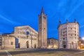 Cathedral and Baptistry located on Piazza Duomo in Parma Royalty Free Stock Photo
