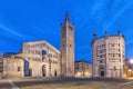 Cathedral and Baptistry located on Piazza Duomo in Parma