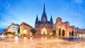 Cathedral of Barcelona, Gothic city at night, panorama