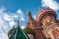 Cathedral of Basil the Blessed against the background of the blue sky. Moscow. Royalty Free Stock Photo