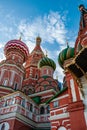 Cathedral of Basil the Blessed against the background of the blue sky. Moscow. Royalty Free Stock Photo