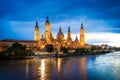 Cathedral Basilica of Our Lady of the Pillar in Zaragoza, Aragon, Spain Royalty Free Stock Photo